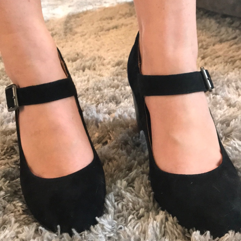me Too  black suede 4-inch heels
